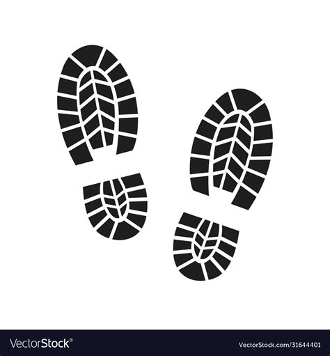 Shoes Footsteps Icon On White Background Vector Image