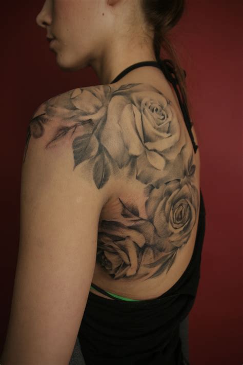 Pin By Rachel Lafferty On Inked Tattoos Rose Tattoos Shoulder Tattoo