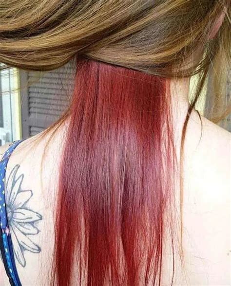 Brown Hair With Red And Blonde Underneath
