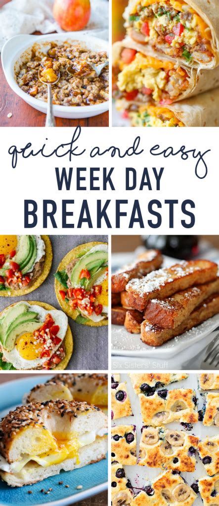 Quick And Easy Breakfast Ideas Great For Weekday Mornings