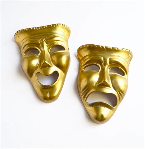 Vintage Brass Drama Masks Comedy and Tragedy | Etsy | Comedy and ...