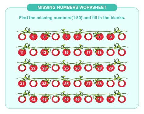 Missing Number Worksheet 1st Grade