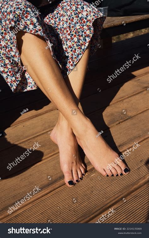 Beautiful Tanned Legs Girl Barefoot Stock Photo Shutterstock