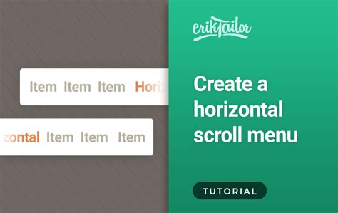 Create A Horizontal Scrolling Menu Eriktailor