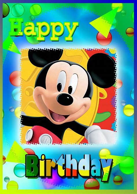 Mickey Mouse Birthday Card Free Printable Cards — Printbirthdaycards