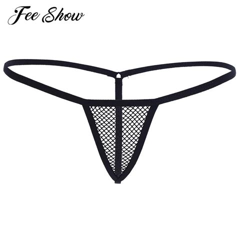 Black Sexy Women Lingerie Mesh Stretchy G String Underwear Underpants