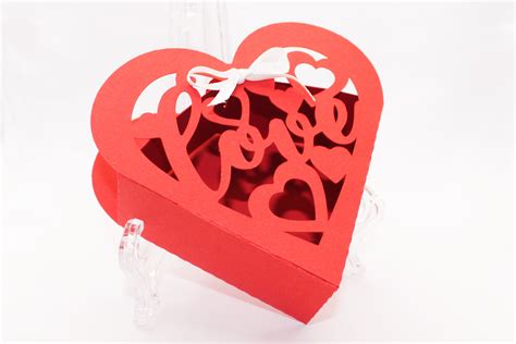 Valentine box svg | Heart gift box svg