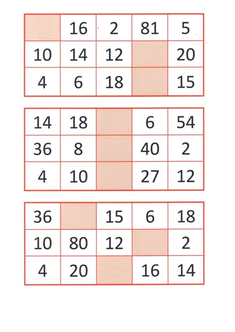 Bingo Da Multiplicação Cartelas E Papéis Para Sorteio · Alfabetização Blog