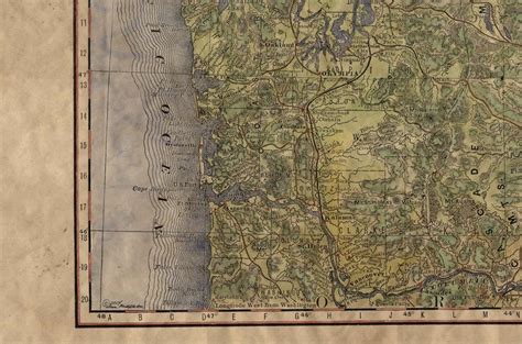 133 Washington Mappa Mundi Wagon Roads 1879 11x14 Etsy