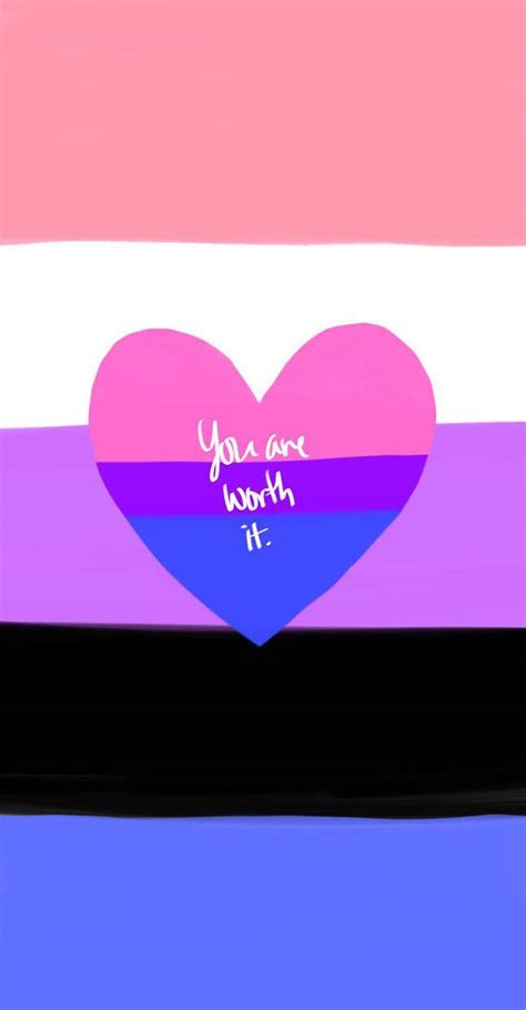 Download Pride In Diversity The Bisexual Flag With A Worth It Message Wallpaper