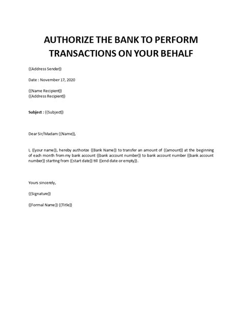 How To Write Authorisation Letter To