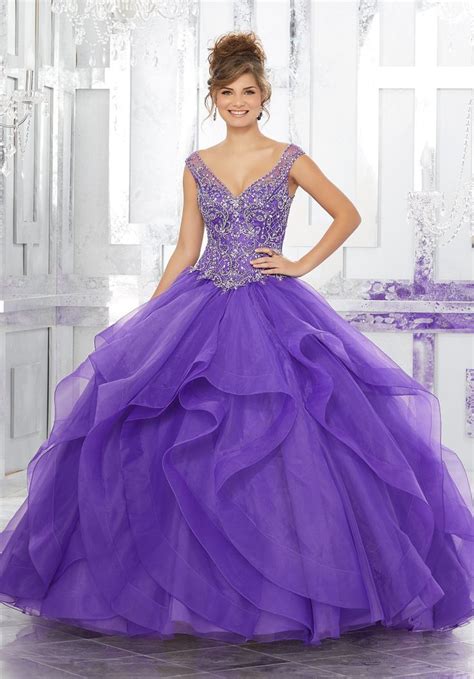 Flounced Organza Ball Gown With Beaded Embroidery Morilee Dresses