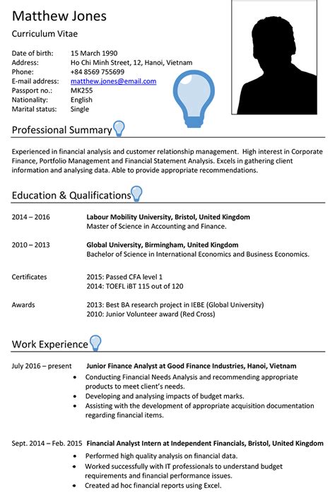 We have resume samples for all job titles and formats. Vietnam CV Sample | CareerProfessor.works