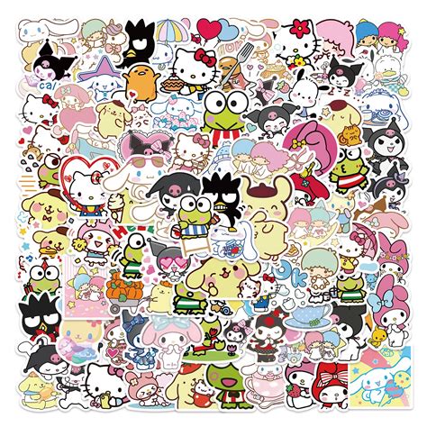 Buy 100pcs Cute Stickers Pack Hello Kitty Stickers Mymelodyandkuromi
