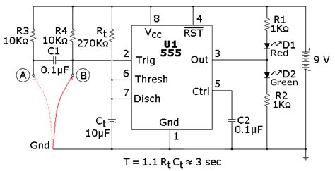 555 Monostable Multivibrator 555 Timer Circuits Electronics Textbook