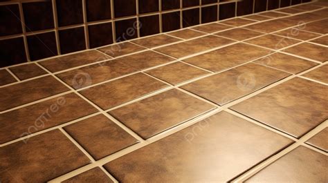 Dark Brown Tiles On A Tile Floor Background Grout Picture Background