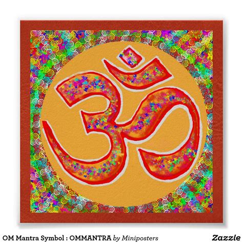 Om Mantra Symbol Ommantra Poster Healing Symbols Reiki Healing Om