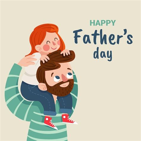 Ilustración Del Día Del Padre De Dibujos Animados Vector Gratis