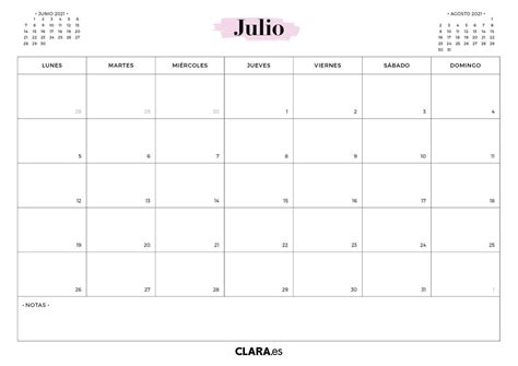 Calendario Del Mes De Julio De 2021 Calendario Jul 2021