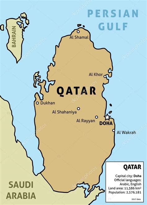 Maphill is more than just a map gallery. Qatar Map Outline Illustration Country Map Main Cities ...