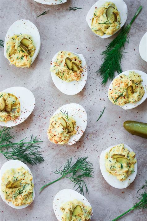 Paleo Pickle Deviled Eggs Healthy Picnic Foods Healthy Paleo Recipes