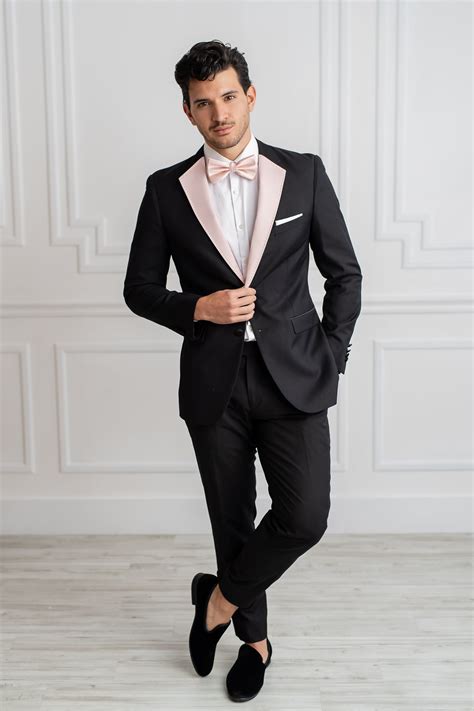 Blush Satin Notch Lapels In 2021 Tuxedo For Men Mens Fashion Suits
