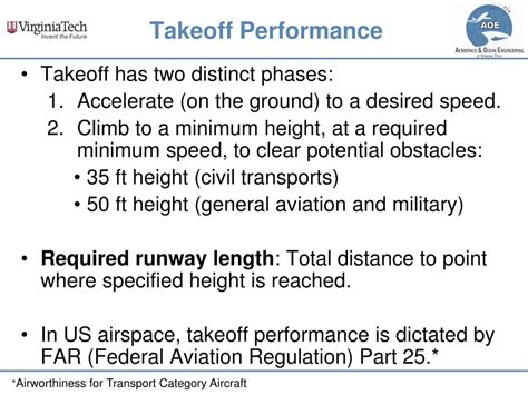 Ppt Aoe 3104 Lecture 14 Takeoff Performance Continued Far Part 25