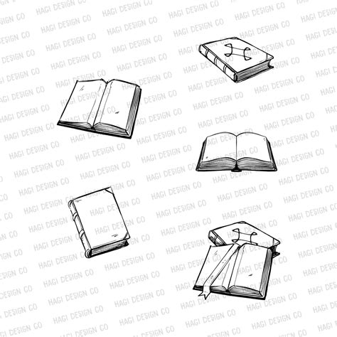 Biography Book Clipart Bw