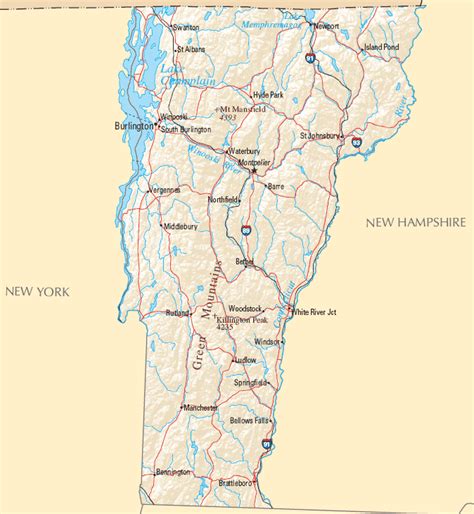 Vermont Map Map Of Vermont