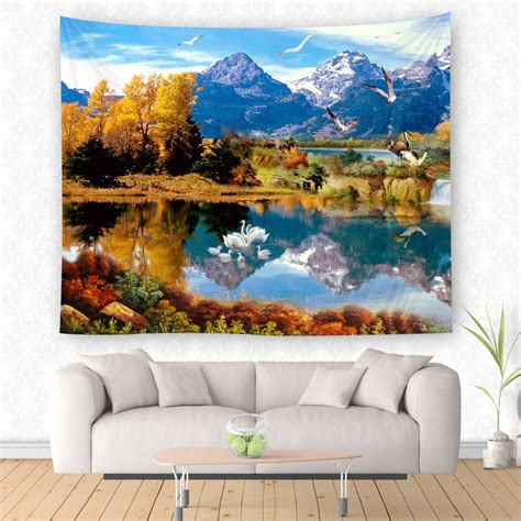 Beautiful Scenery Tapestry Wall Hanging Decor Nature Psychedelic