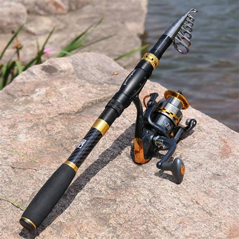 Fishing Rod And Reel Carbon Fiber Telescopic Fishing