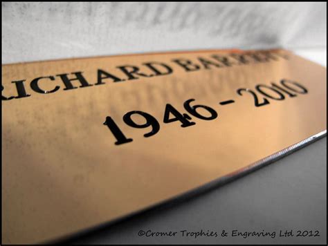 Engraved Brass Plaque