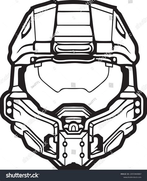 Halo Master Chief Helmet Drawings