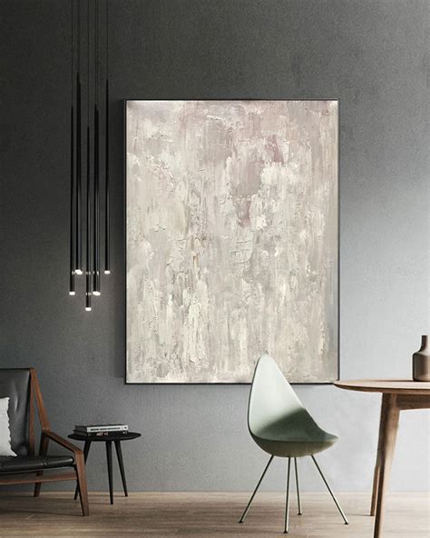 Large Abstract Painting Original On Canvas White Painting Etsy