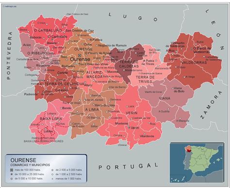 Mapa Municipios Ourense A Vector Eps Maps Designed By Our