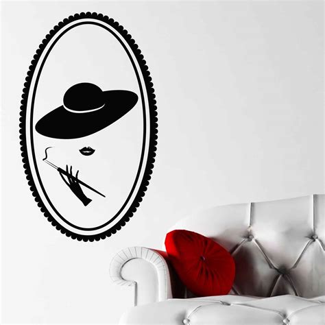 art nouveau lady picture frame wall sticker world of wall stickers