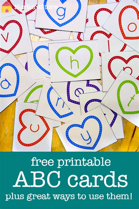 Free Printable Alphabet Cards Nurturestore