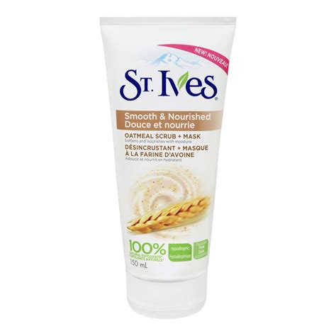 Ives delectable face scrub smooths away dryness to reveal soft, even skin. St. Ives Smooth & Nourished Oatmeal Scrub + Mask reviews ...
