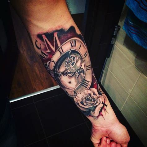 Tattoo Rose And Clock Tattoos Skull Tattoo Rose Clock