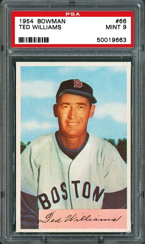 With the card landscape a lot different before the war, some will debate what the true ted williams rookie card is. 1954 Bowman Ted Williams | PSA CardFacts®
