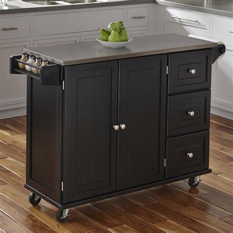 And go for wheels if you want a. Home Styles Liberty Kitchen Island with Stainless Steel ...