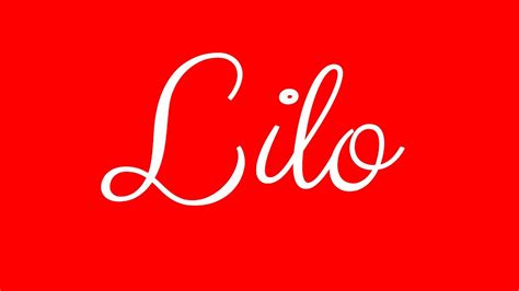 Learn How To Sign The Name Lilo Stylishly In Cursive Writing Youtube