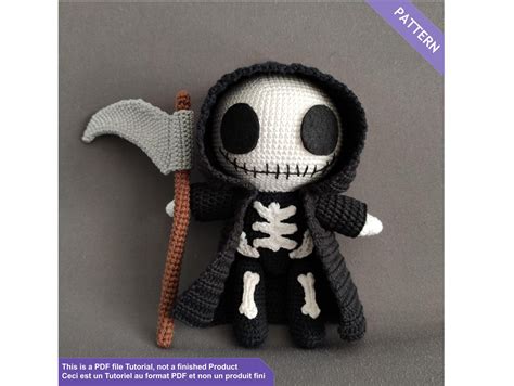 Grim Reaper Crochet Pattern Halloween Crochet Pattern Pdf Etsy Uk