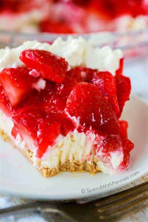 Strawberry Cheesecake Pie No Bake Spend With Pennies