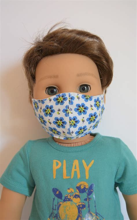 Handmade Doll Face Masks Cotton Fabric Fit 18 American Girl Etsy