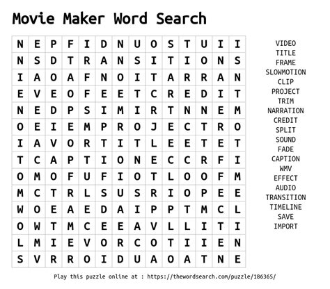Download Word Search On Movie Maker Word Search