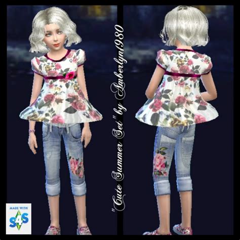 Amberlyn Designs Sims Cute Summer Set • Sims 4 Downloads
