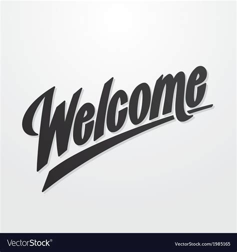 1 2 3 4 5 6 7 8 9 10. Welcome hand lettering calligraphy Royalty Free Vector ...