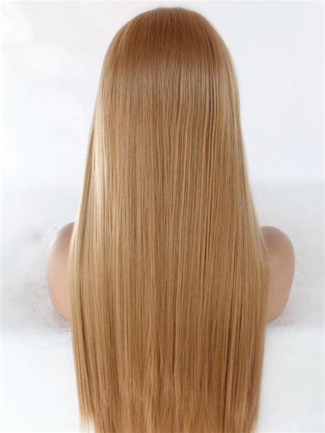 Strawberry Blonde Long Straight Lace Front Wig Synthetic Wigs