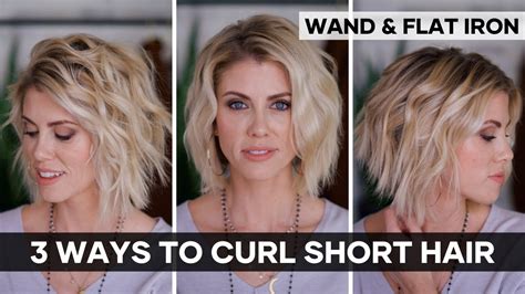 3 Ways To Curl Short Hair Easy Hair Tutorial Youtube